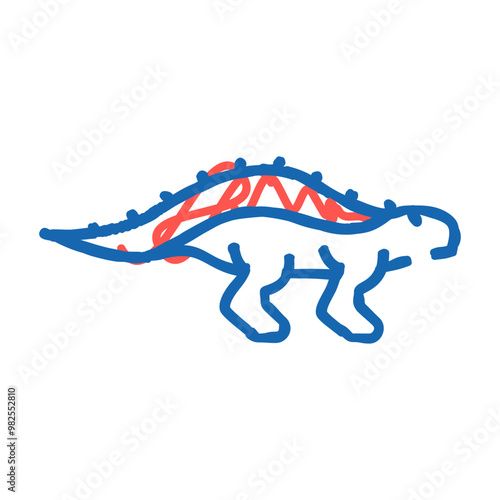 gastonia dinosaur doodle icon sketch vector. gastonia dinosaur sign. isolated symbol illustration