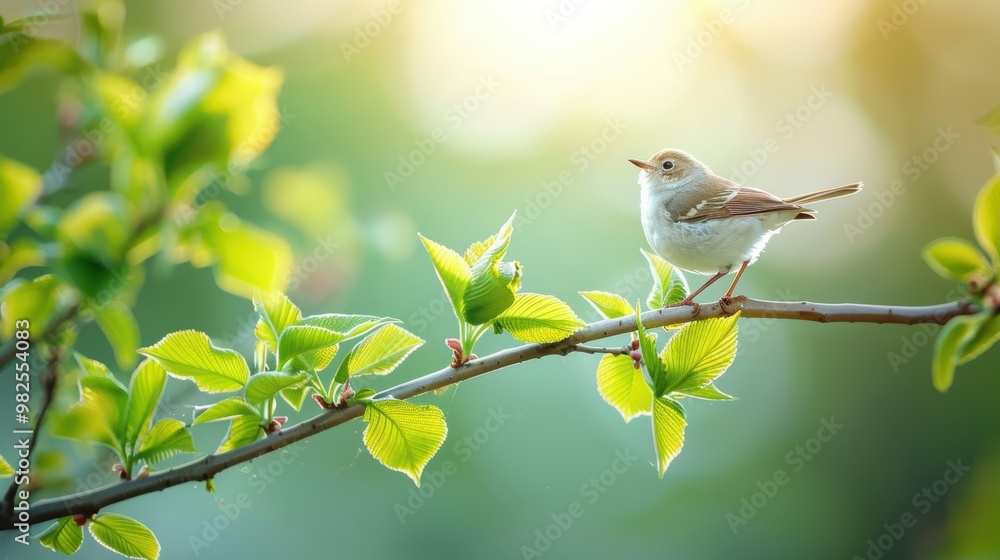 A young bird perched on a branch, its wings still developing, looking out at the world with curiosity. A young bird perched on a branch, its wings still developing, looking out at the world with curiosity.
