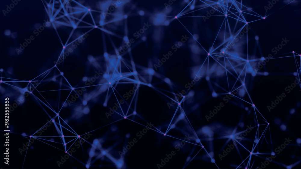 Abstract background with connecting dots and lines. Network connection structure. Plexus effect. 3d Vector illustration. Abstract background with connecting dots and lines. Network connection structure. Plexus effect. 3d Vector illustration.