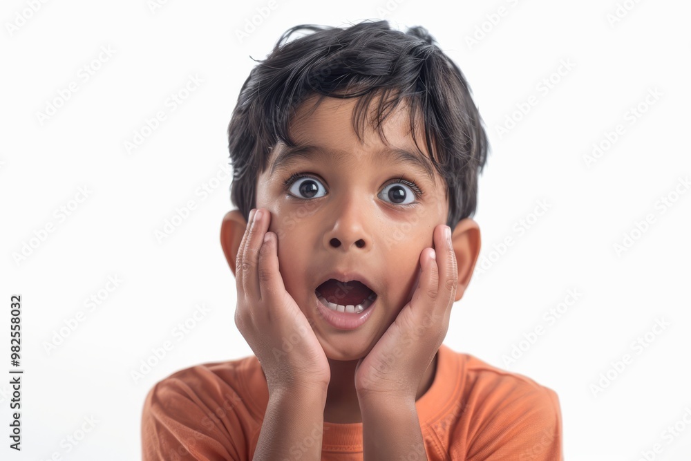 Portrait of a Surprised Young Boy Portrait of a Surprised Young Boy