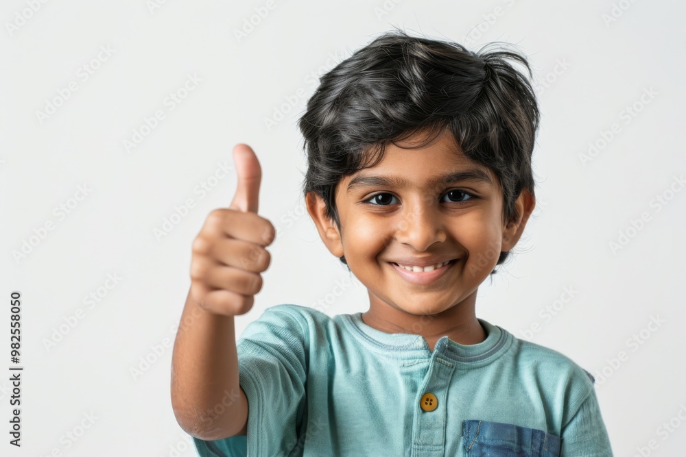 Portrait of a Smiling Boy Giving Thumbs Up Portrait of a Smiling Boy Giving Thumbs Up