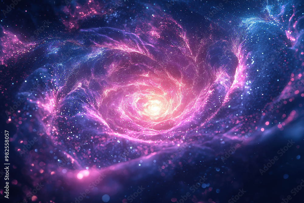 Abstract Cosmic Vortex Galaxy in Deep Blues and Pinks Abstract Cosmic Vortex Galaxy in Deep Blues and Pinks