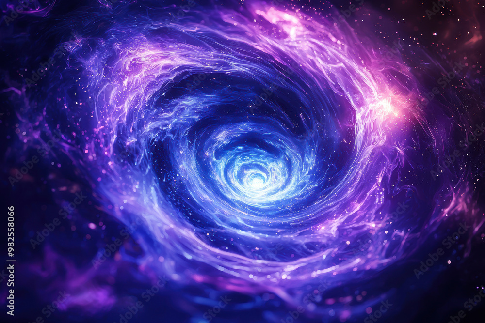 Abstract Cosmic Vortex in Blue and Purple Swirls Abstract Cosmic Vortex in Blue and Purple Swirls