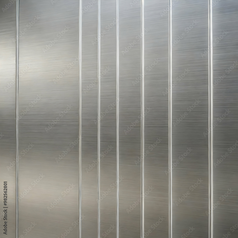 a stainless steel wall, showcasing prominent horizontal lines and a brushed metal texture. The subtle play of light creates a modern, high-tech aesthetic. a stainless steel wall, showcasing prominent horizontal lines and a brushed metal texture. The subtle play of light creates a modern, high-tech aesthetic.