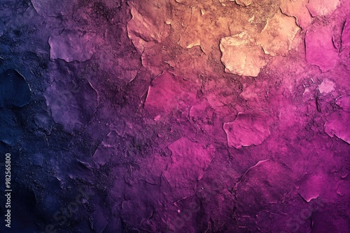 Artistic graffiti-like abstract background with pink and purple hues.