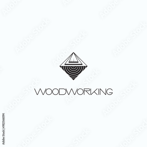 an illustration consisting of several images of a cut piece of wood and the word 