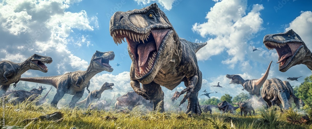 Fototapeta premium dinosaur jurassic animal prehistoric predator nature