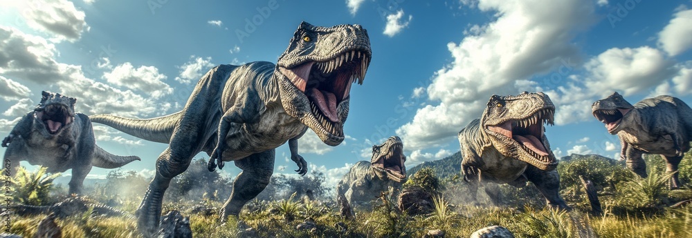 Naklejka premium dinosaur jurassic animal prehistoric predator nature