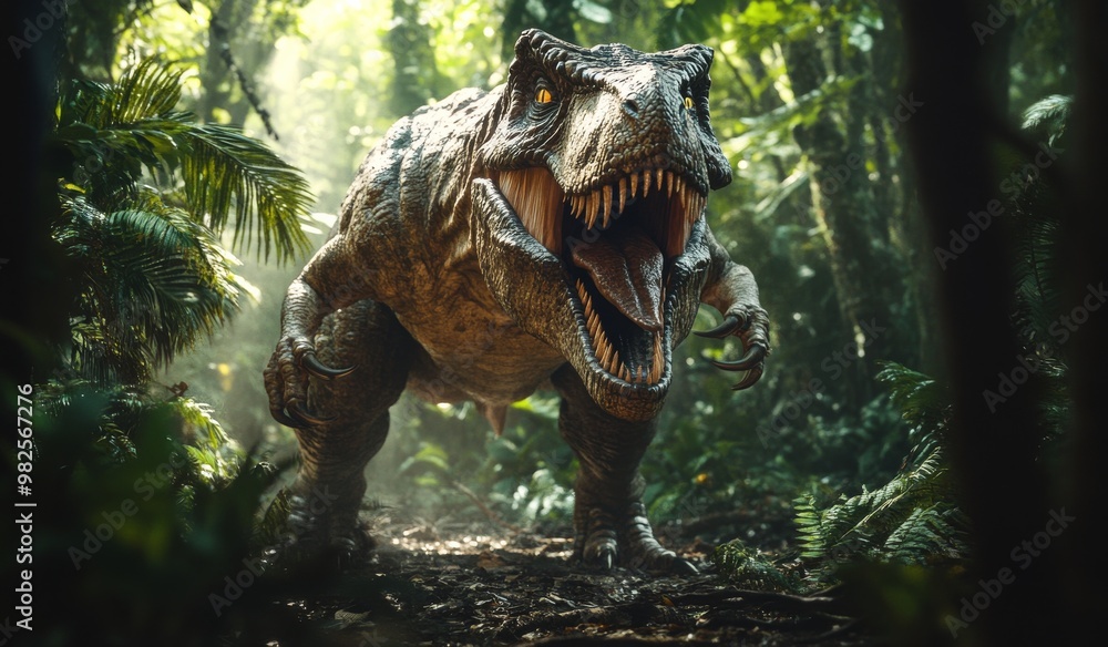 Obraz premium dinosaur jurassic animal prehistoric predator nature