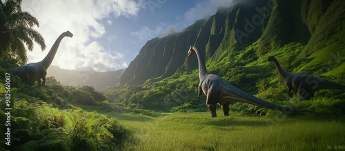 Fototapeta Naklejka Na Ścianę i Meble -  dinosaur jurassic animal prehistoric predator nature