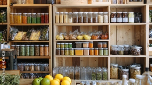 A zero-waste grocery store offering plastic-free packaging and sustainable products.