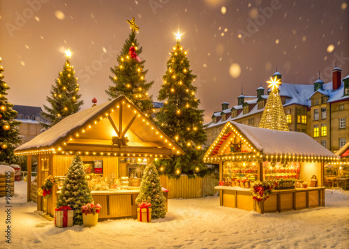 Wallpaper Mural christmas night in the city Torontodigital.ca