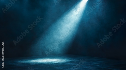 Wallpaper Mural Empty stage illuminated by intense spotlight dramatic lighting contrast wallpaper Torontodigital.ca