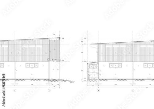 Floor plan designed building on the drawing.