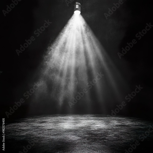 Spotlight illuminating empty center stage dramatic lighting wallpaper