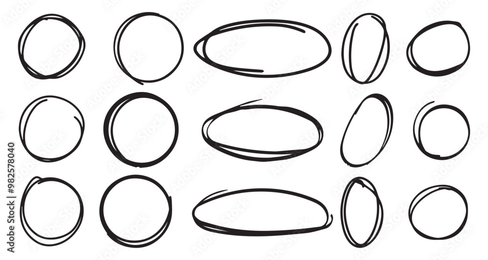 Hand drawn circle doodle Hand drawn circle doodle