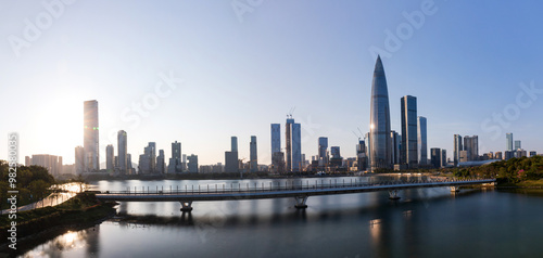 Shenzhen Bay Houhai CBD building scenery, Shenzhen City, Guangdong Province, China