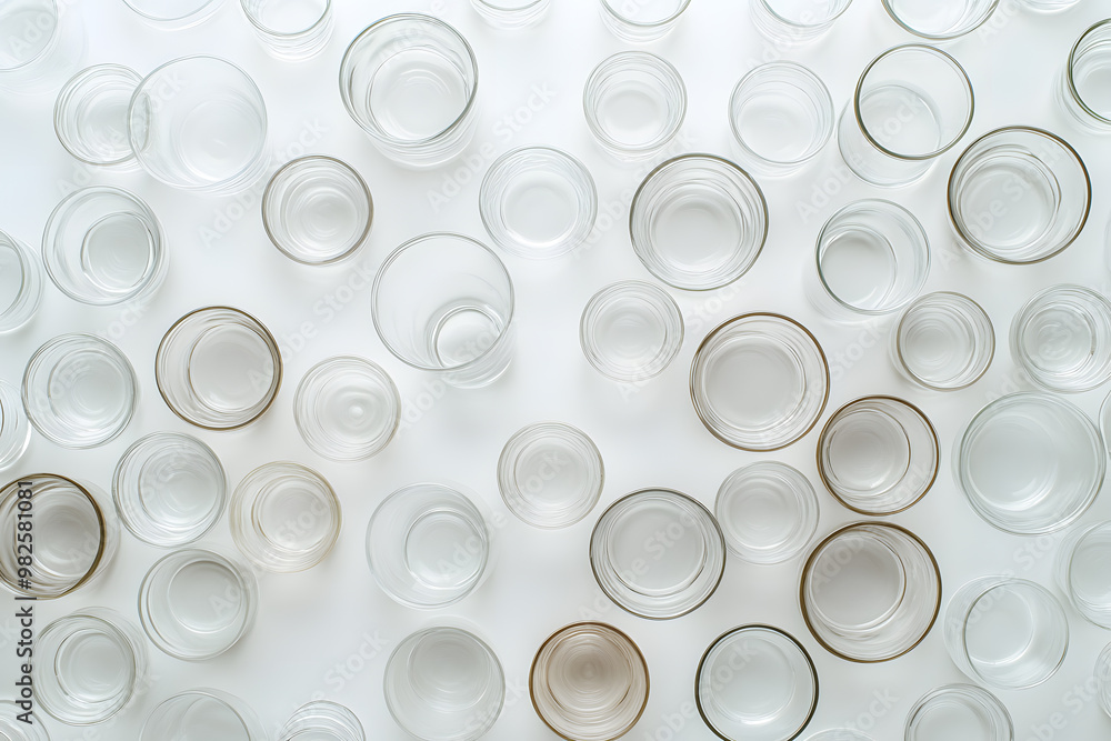 Piles of Glasses and Plates | Organized Tableware Ready for Event Catering and Dining Piles of Glasses and Plates | Organized Tableware Ready for Event Catering and Dining