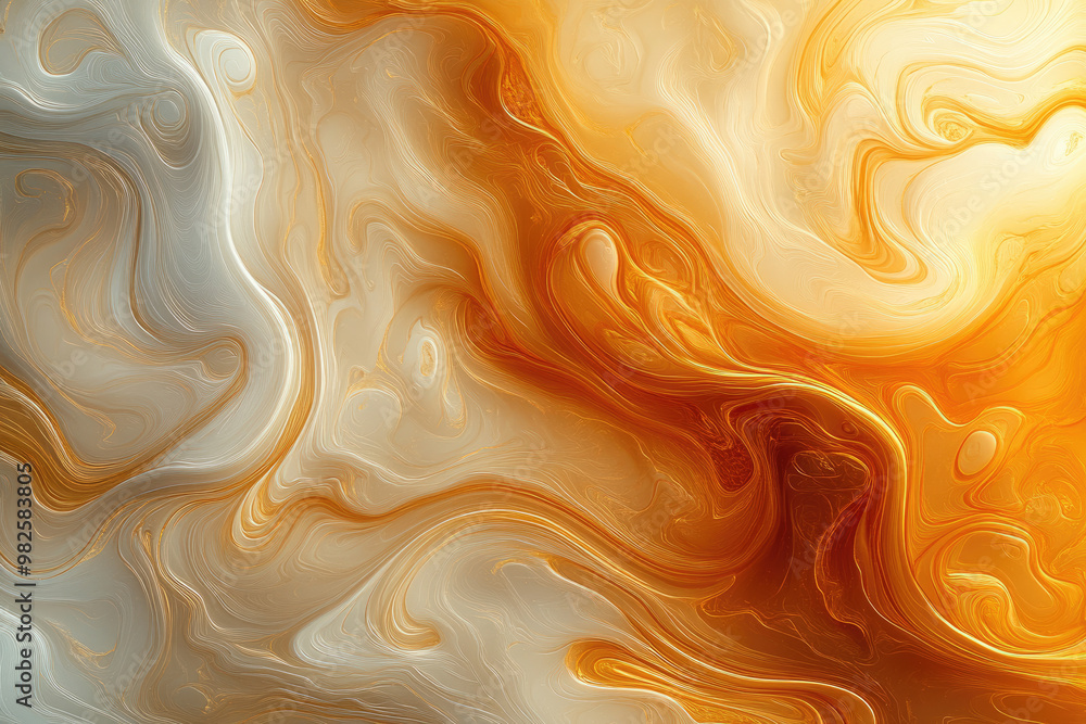 White and orange liquid paint background. Created with Ai White and orange liquid paint background. Created with Ai