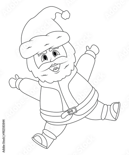 cute chrishtmas coloring book page for adults