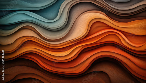 Abstract orange wavy background for graphics use. Created with Ai