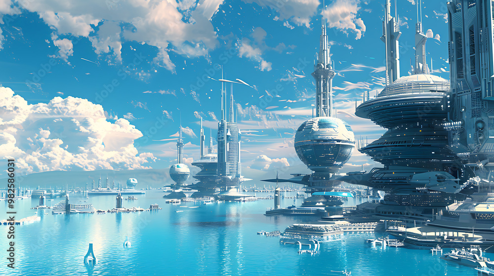 Obraz premium futuristic city