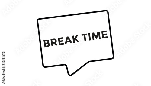 Break time button web banner templates. Vector Illustration