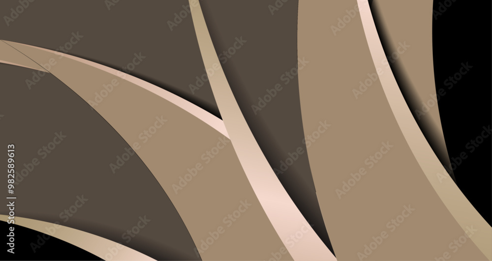 Obraz premium Flowing curves in muted earthy tones against a dark backdrop, creating a modern aesthetic