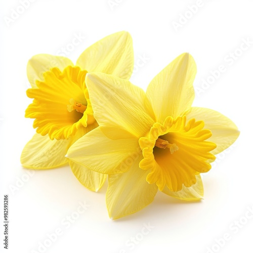 An isolated Narcissus with a transparent background, isolated on white