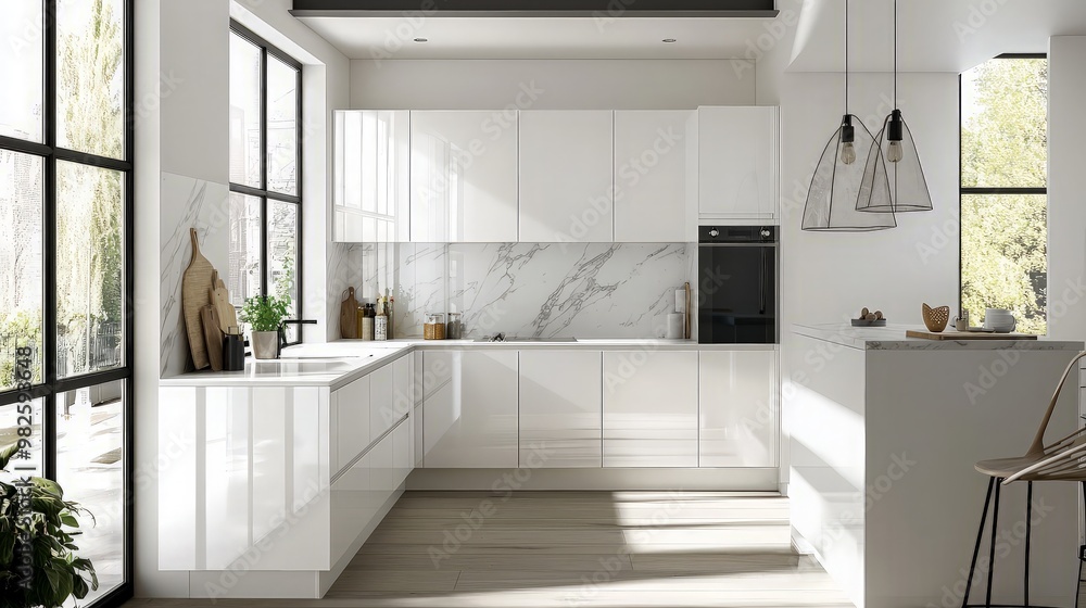 Modern White Kitchen Design Modern White Kitchen Design