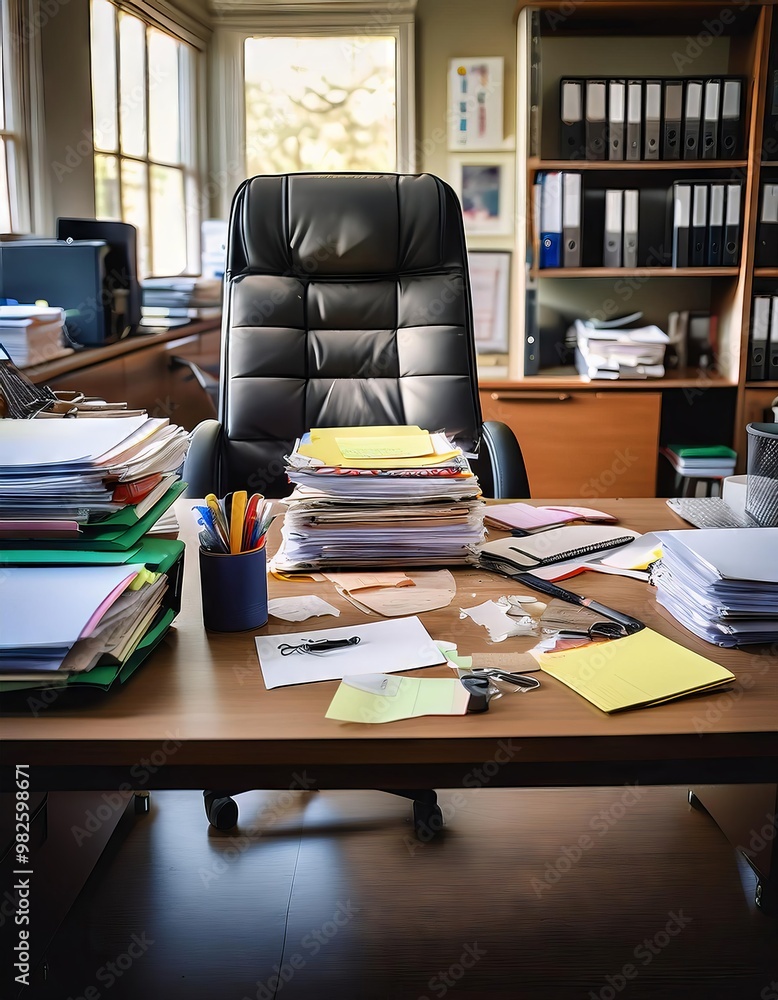 Messy office desk with a lot of paperwork and documents on it Messy office desk with a lot of paperwork and documents on it