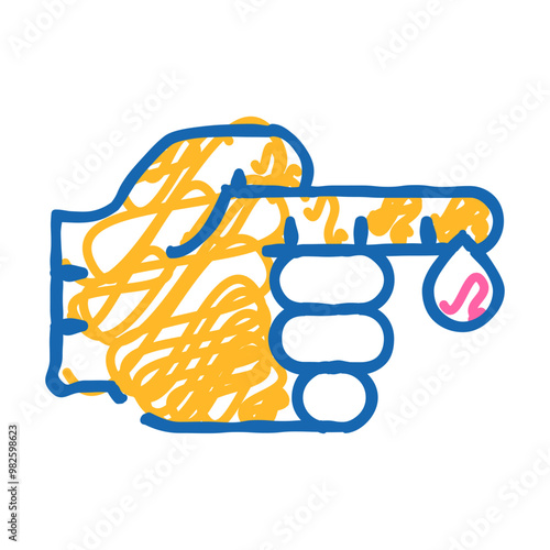 blood analysis doodle icon sketch vector. blood analysis sign. isolated symbol illustration