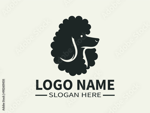 Poodle Logo Design, Curly Dog, French Poodle, Toy Poodle, Elegant Dog