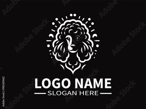 Poodle Logo Design, Curly Dog, French Poodle, Toy Poodle, Elegant Dog