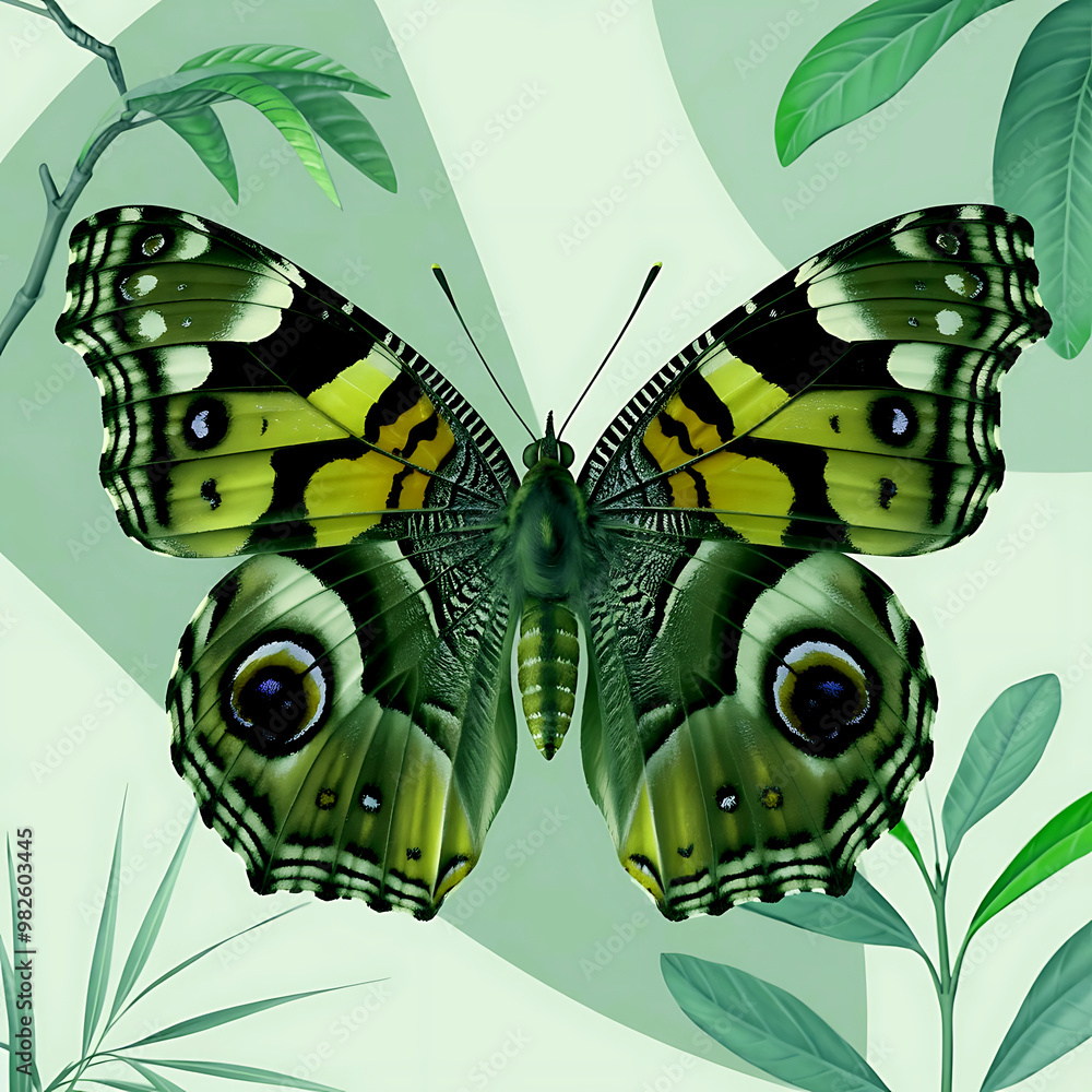 Obraz premium Photo butterfly’s stunning patterns and colors isolated on white