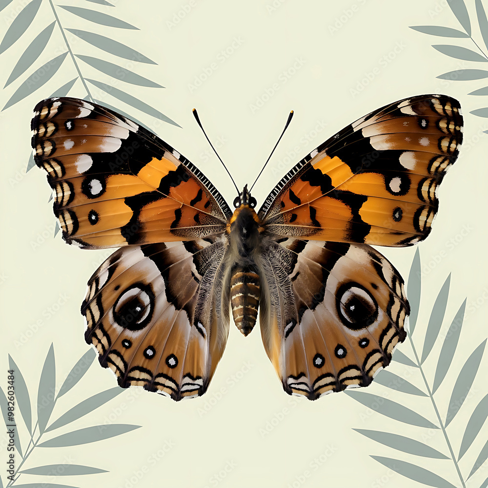 Naklejka premium Photo butterfly’s stunning patterns and colors isolated on white