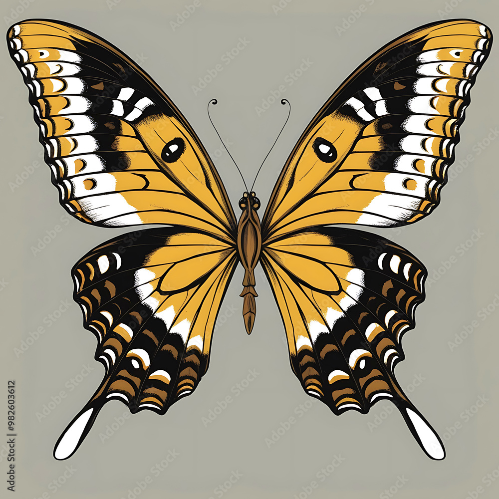 Naklejka premium Photo butterfly’s stunning patterns and colors isolated on white