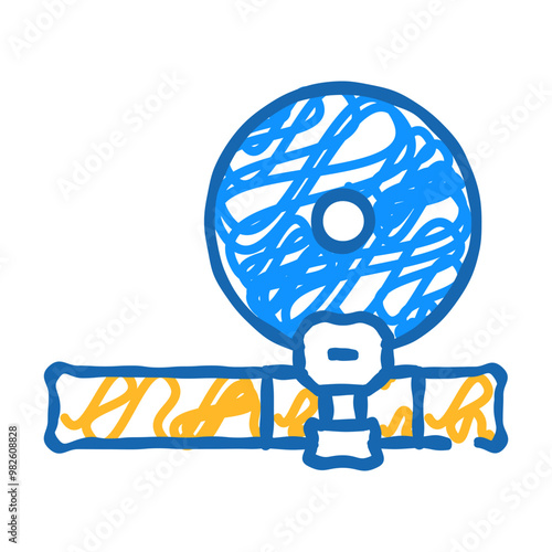 ent doctor tool doodle icon sketch vector. ent doctor tool sign. isolated symbol illustration