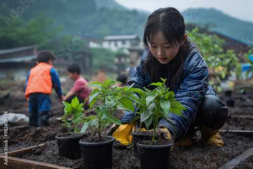 Chinese Family Planting