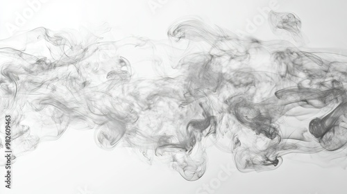 A close-up of white smoke swirling in a studio setting. The clear, open space around the smoke provides a perfect backdrop for text placement.