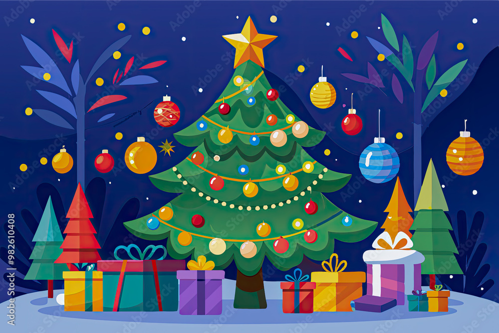 christmas tree with gifts christmas tree with gifts