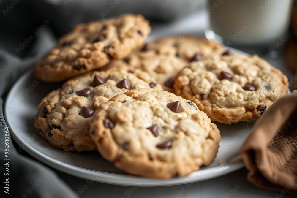 Irresistible Thin Cookies: Chocolate Chip, Oatmeal, and Peanut Butter with Milk Irresistible Thin Cookies: Chocolate Chip, Oatmeal, and Peanut Butter with Milk