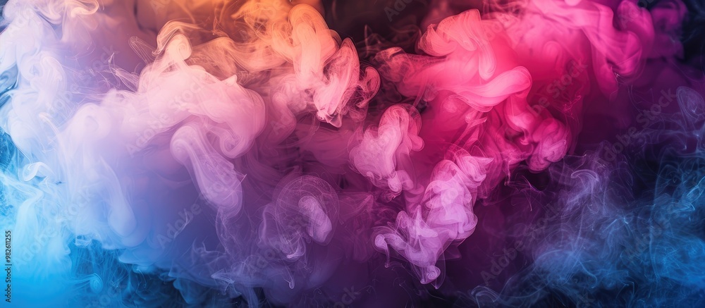 Colorful Smoke Close Up On A Black Background Colorful Smoke Close Up On A Black Background