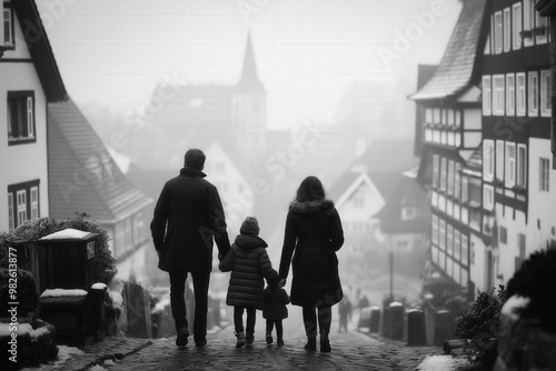 Family Walking Away