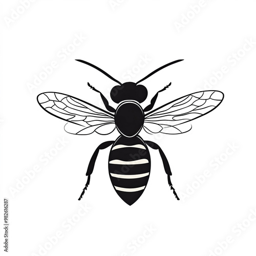 Wasp Silhouette, Illustrati...
