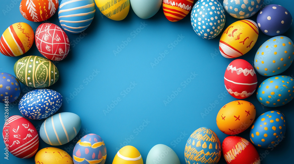 Obraz premium Easter themed background image with copy space