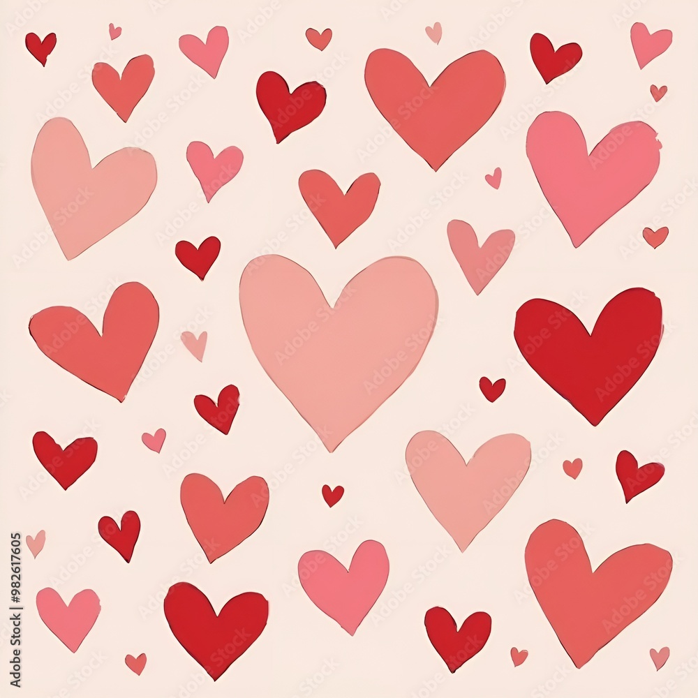 seamless pattern with hearts seamless pattern with hearts