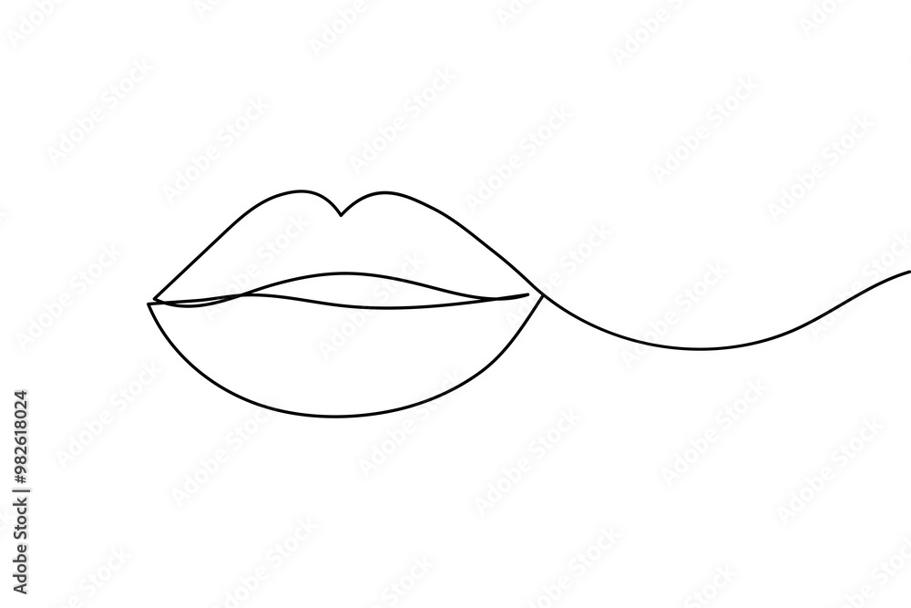 1 Lips continuous one line drawing of isolated outline vector icon.eps 1 Lips continuous one line drawing of isolated outline vector icon.eps
