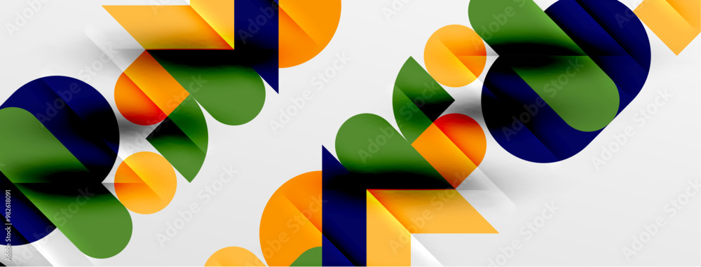 Round shapes, circles and lines minimal geometric background. Vector Illustration For Wallpaper, Banner, Background, Card, Book Illustration, landing page Round shapes, circles and lines minimal geometric background. Vector Illustration For Wallpaper, Banner, Background, Card, Book Illustration, landing page
