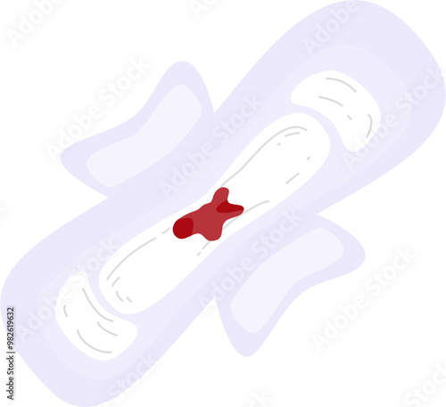 Menstrual pad illustration 